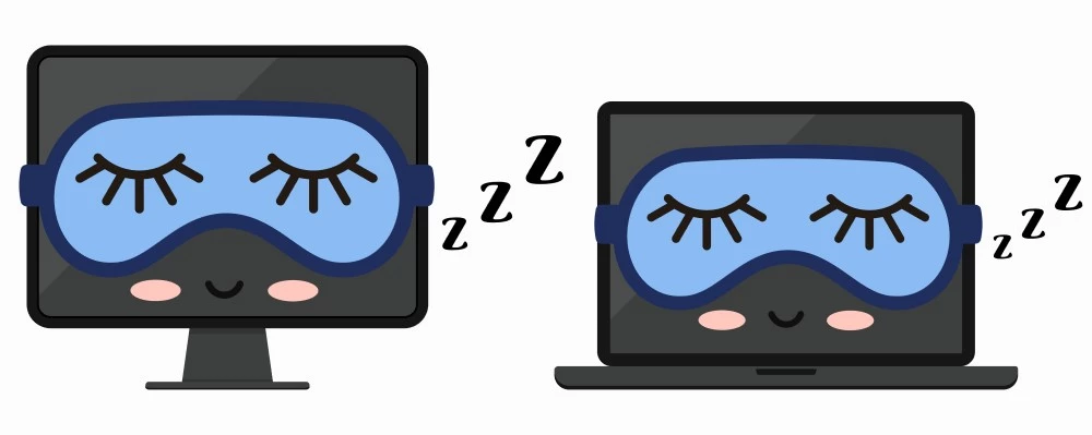 computadoras durmiendo en sleep mode
